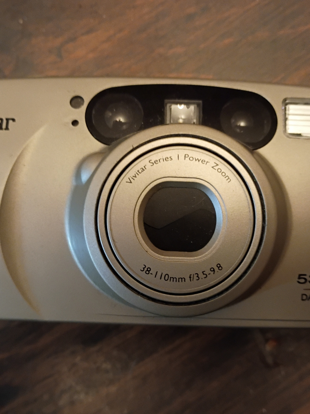 Vivitar Silver Point-and-Shoot Film Camera with Power Zoom